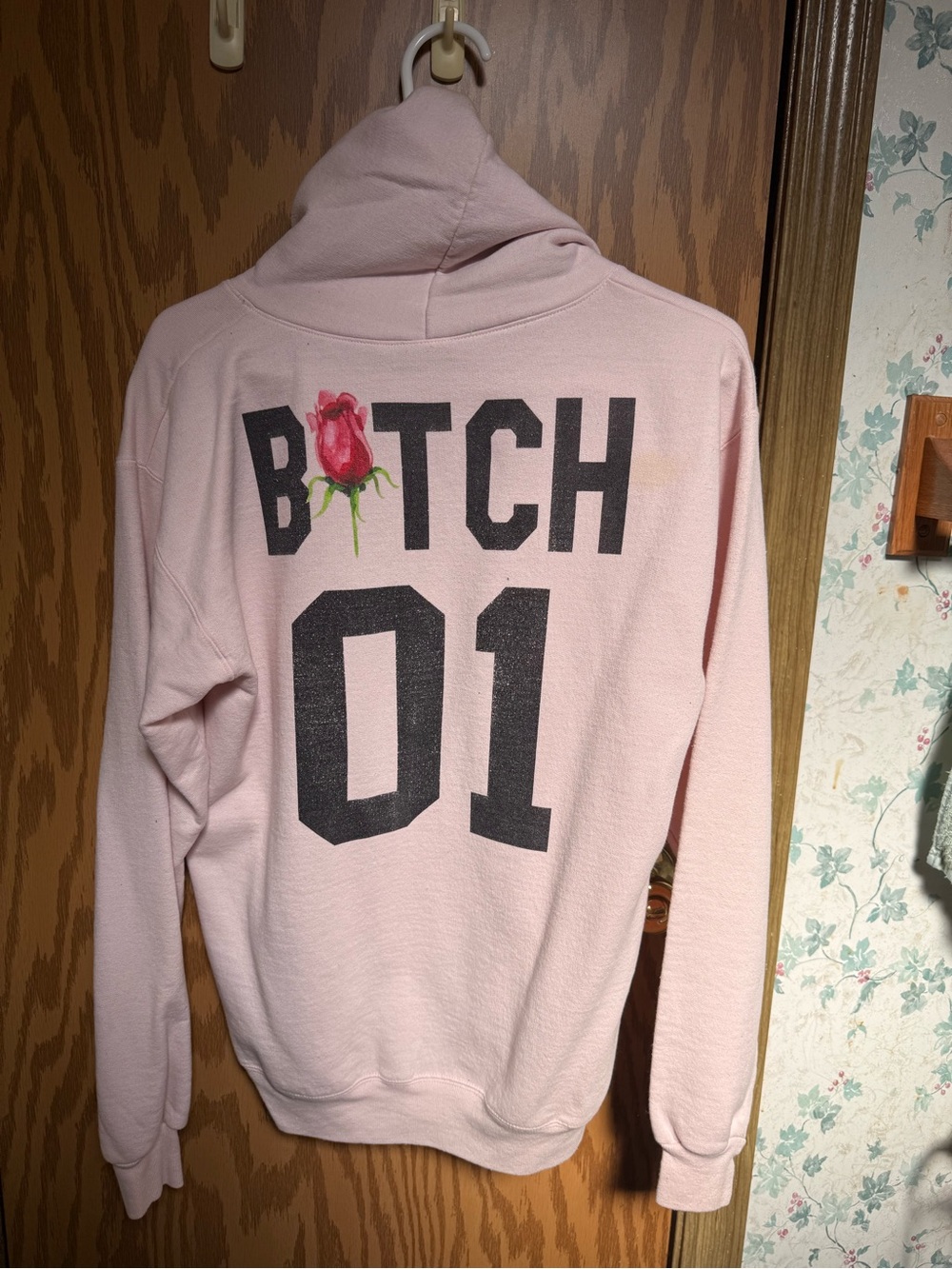 Light Pink B🌹tch Hoodie